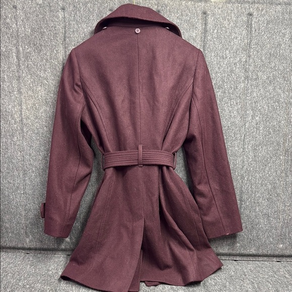 London Fog Purple Trench Coat with Belted Waist - Picture 3 of 3